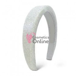 Bentita deosebita pentru par Hand Made BTP049BB - Argintie cu fire sclipitoare